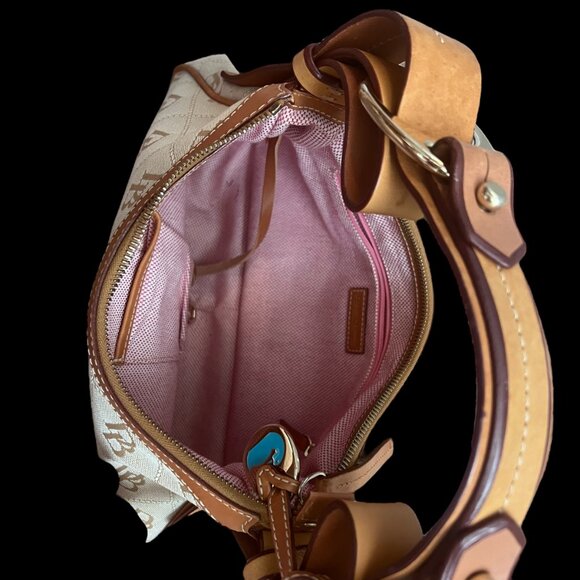 Vintage Dooney & Bourke Signature Monogram Shoulder Bag - Picture 6 of 7